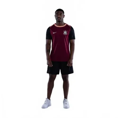 Camiseta Corinthians Nike 2026 Treino Masculina - Vinho+Preto Tamanho EGG