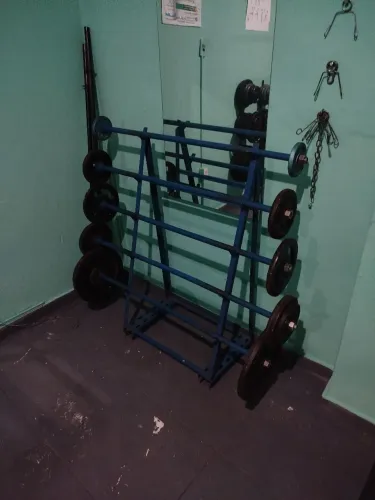 Suporte de barras e anilhas completo