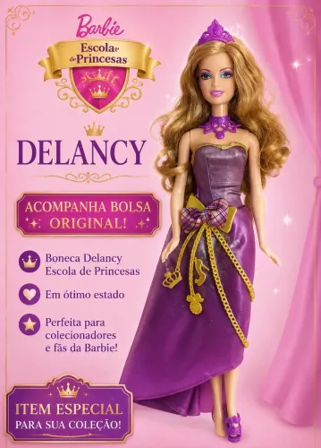 Boneca Delancy Barbie escola de princesas