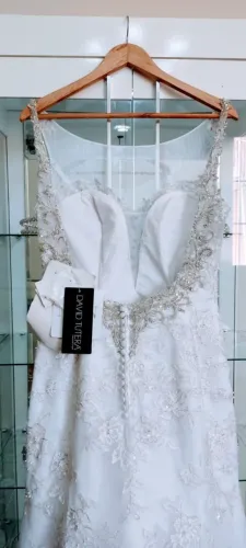 Vestido de Noiva David Tutera Novo Nunca Usado Tam 44 - Luxo
