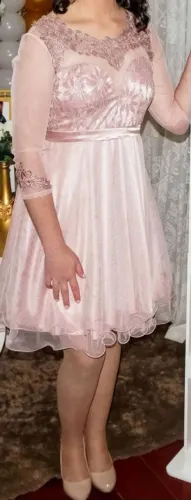 Vestido de Festa Rosa Envelhecido Tamanho: G