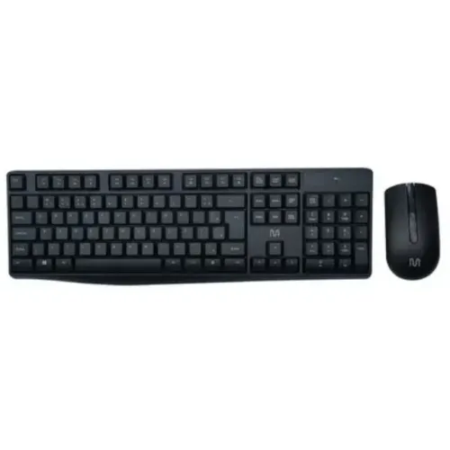 Kit Teclado e Mouse Sem Fio 2.4ghz Multimidia Usb Multilaser Preto Com Pilhas