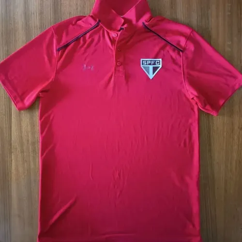camisa original 2017 polo viagem vermelha são paulo fc under armour tamanho m spfc