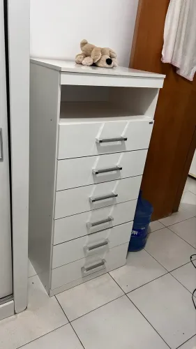 Rack 6 gavetas branco