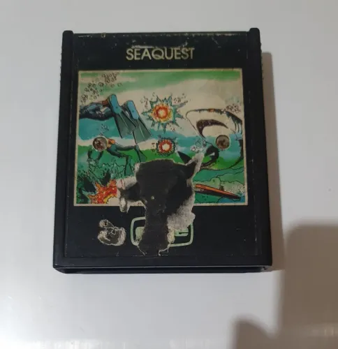 SEAQUEST ATARI 2600 CARTUCHO 100% ORIGINAL CCE BLACK LABEL RARIDADE 
