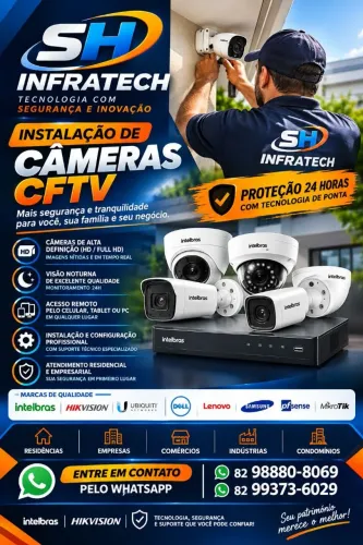 Instalação de câmeras de segurança Maceió