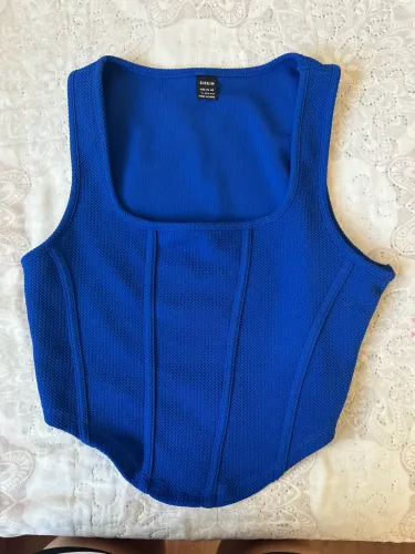 Cropped azul
