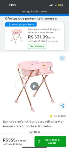Banheira Burigotto Rosa