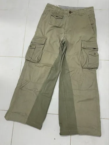 Calça Cargo Diesel Vintage Anos 2000 Y2K Patchwork Wide Leg Tam 30 (BR 40)