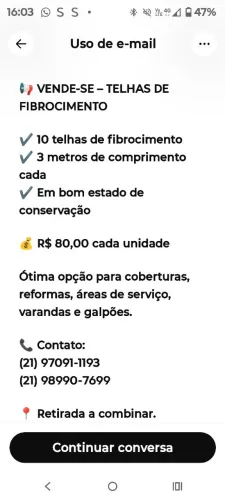 Telhas de fibrocimento