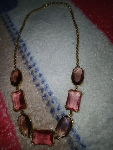 Colar de pedras coloridas semi joia 70 reais