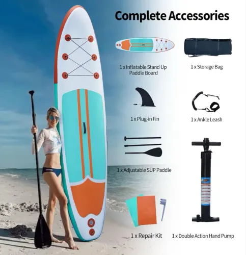Prancha NOVA, Zerada, Stand up Paddle inflável 10,6 pés completa