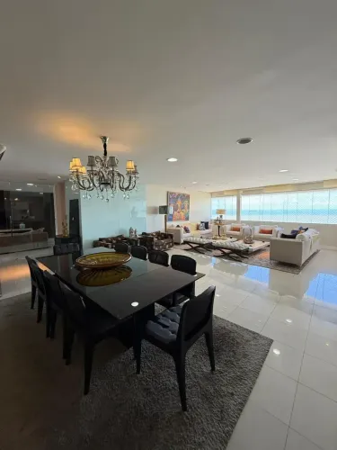 Apartamento 288m² no Flor do Vale: Alto Padrão, 4 Suítes, Mobiliado e Vista Mar