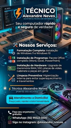 Assistência Técnica em Informática | Formatação, Upgrades e Limpeza a Domicílio