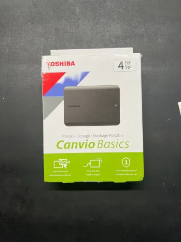HD Externo Toshiba Canvio Basics, 4TB, USB 3.0, 480 MBIT/s, Preto fosco - HDTB540XK3CA