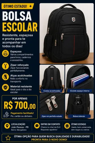 Bolsa escolar vip