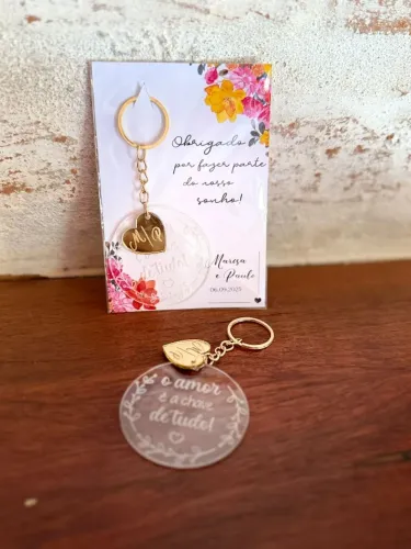 Chaveiro de Acrilico Personalizados para casamentos, noivados e outros