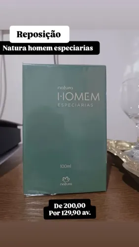 Natura homem especiarias 100 ml lacrado