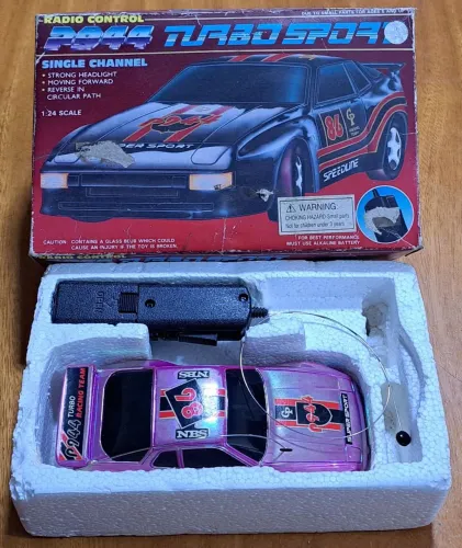CARRINHO - RÁDIO CONTROLE P44 TURBO SPORT ? PORSCHE 944 ? VINTAGE ? COMPLETO E FUNCIONANDO