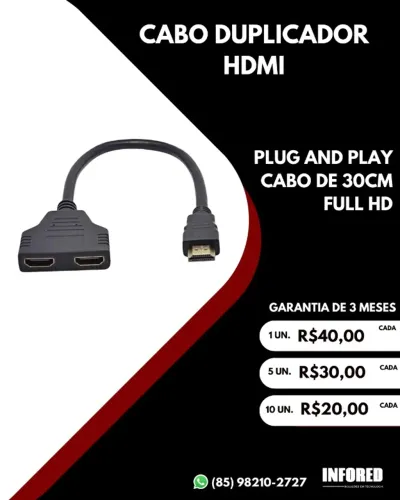 Cabo duplicador HDMI