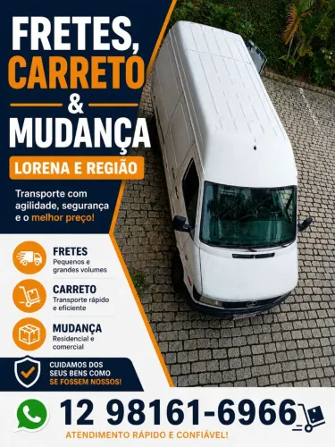 Fretes carreto mudanças e descarte de materiais Lorena e região 