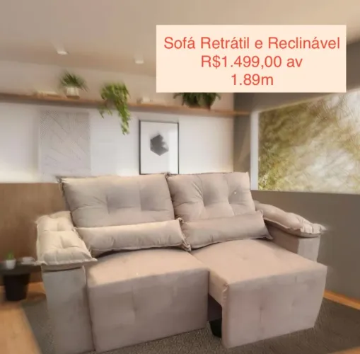 PROMOÇÃO URGENTE - Sofá RETRÁTIL RECLINÁVEL Direto da Fábrica Lindo