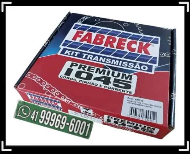 Kit relação Fabreck aço 1045 Premium corrente pinhão e coroa