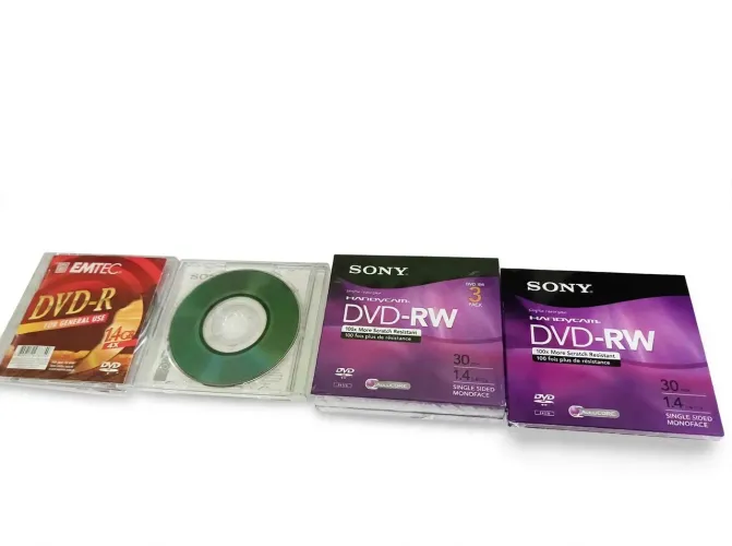 Lote 6 DVDs - Sony Handycam DVD-RW 1.4GB Mini 8cm LACRADO + DVD-R