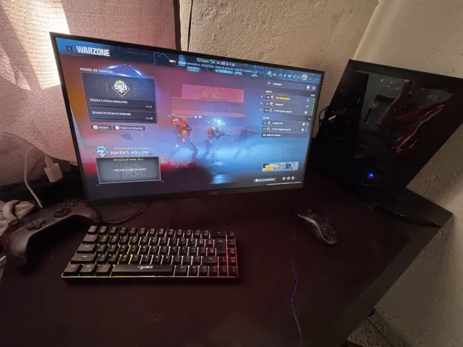 PC Gamer Completo - Ryzen 5 5600GT + RX 7600 8GB + Monitor 100Hz