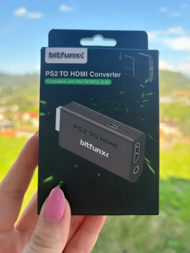 Adaptador Bitfunx PS2 para HDMI -PS2 Fat e Slim - Novo
