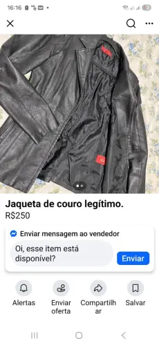 Jaqueta de couro sintético