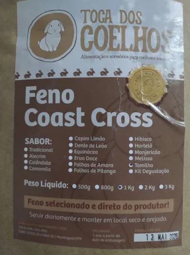 feno coast cross toca dos coelhos 1kg