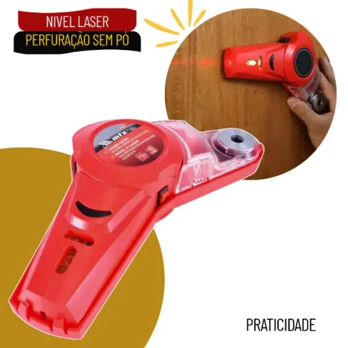 Nível a Laser com Acessório para Furação e Recolhimento de Pó - SFM31