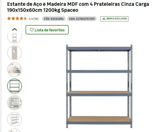 Estantes de aço 