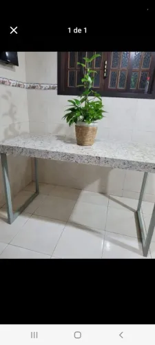 Mesa de mármore 1,53x0,73cm