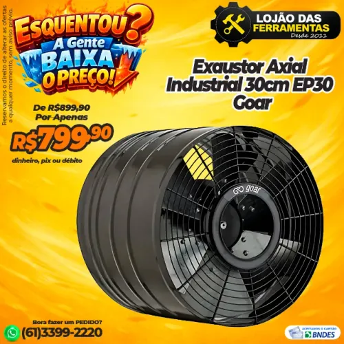 Exaustor Axial Industrial 30cm EP30 Goar