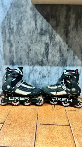 Patins profissional oxer inline ABEC 7 alumínio tam.41