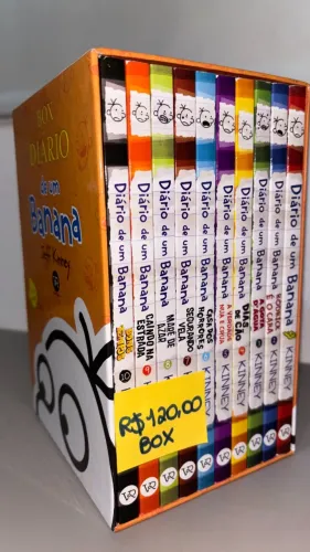 Box Diário de um Banana Jeff Kinney ? Coleção com 10 Livros + Caixa