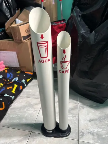 Lixeira Dupla Para Copos De Água E Café