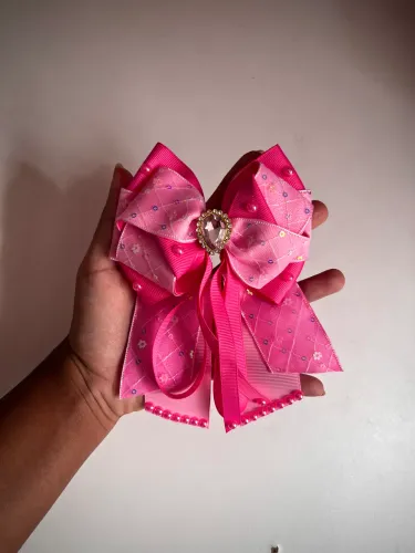 Laço de fita Rosa luxo