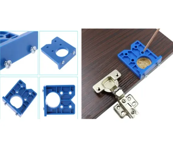 Gabarito de Furação para Dobradiça 35mm Jig Marcenaria
