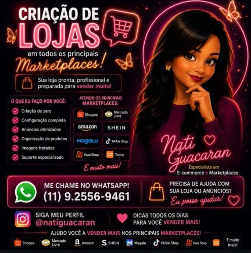 Criação de Lojas e Anúncios | Consultoria para Vendas Online