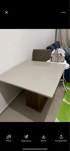 Mesa 4 cadeiras vidro temperado off white