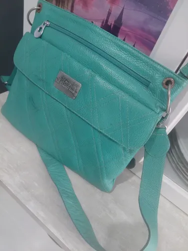 Bolsa valentina courino verde ( usada )