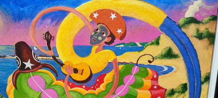 Quadro Original "Birico Mole" - Óleo s/ Eucatex (Alexandre Ribeiro) 66x56cm
