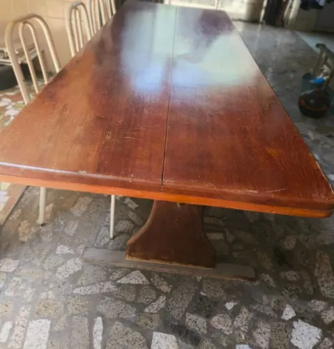 Mesa de madeira rústica 12 ligares