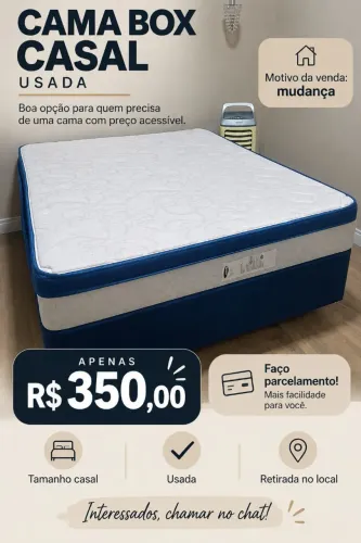 Cama Box Casal Usada 