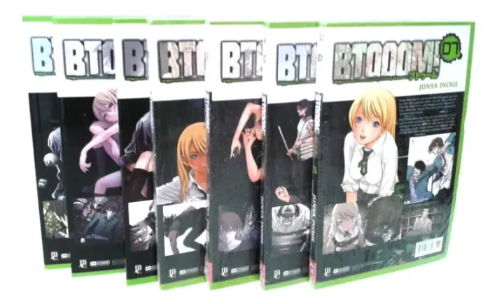 Mangás usados BTOOOM! 01 ao 07 em ótimo estado!