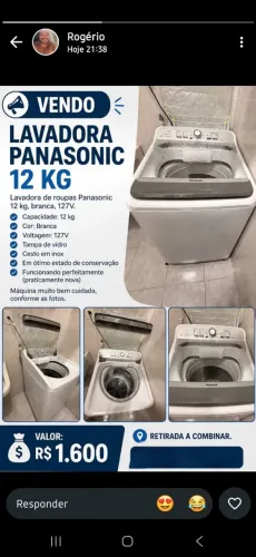 LAVADORA PANASONIC 12KG