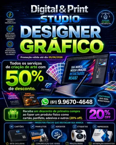 Arte para Divulgação | Logo, Panfleto, Banner, Post e Cartão Digital